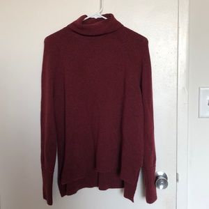 Dark red wool turtleneck sweater new with tags